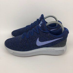 Nike Lunarepic Low Flyknit Running Shoe Womens Size 7.5 Blue Athletic Walking